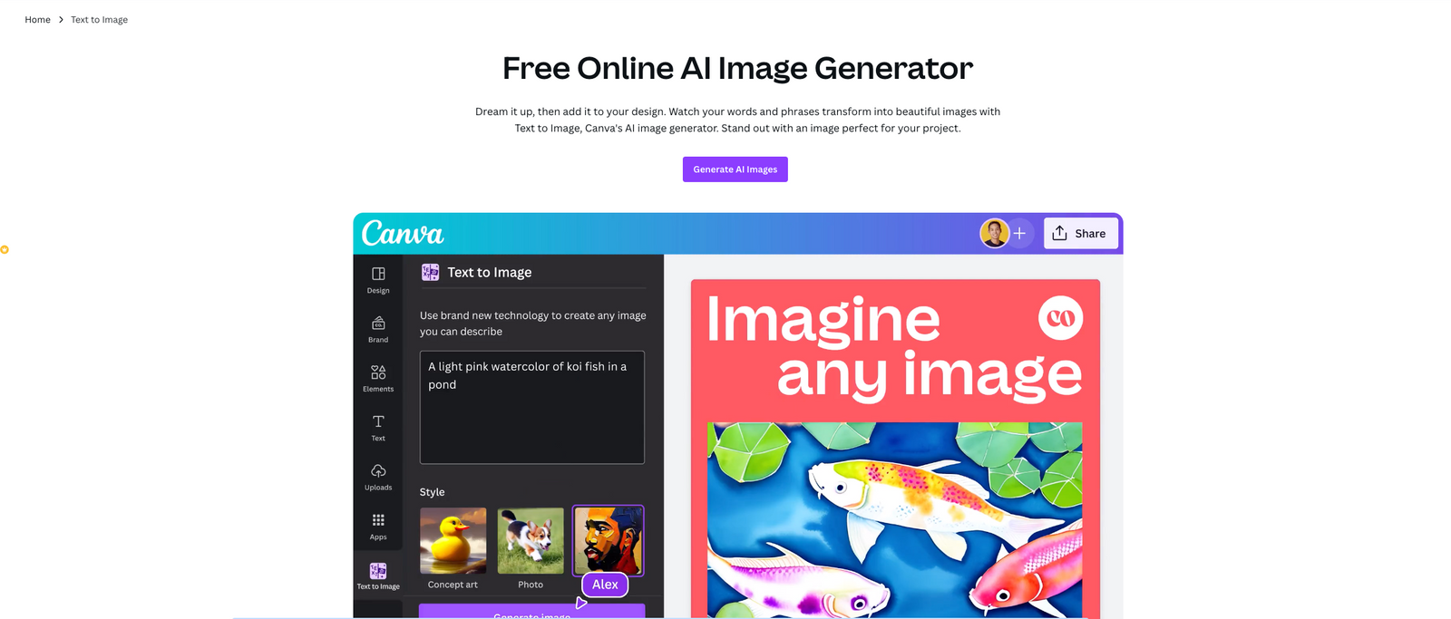 Canva Image Generator